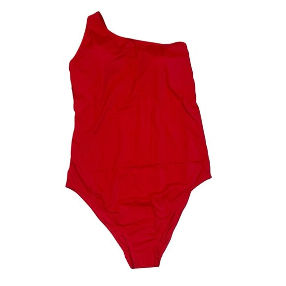 Andie Nantucket XXXL US 20 1 Piece Swimsuit Red NWT One Shoulder 9552 - Picture 4 of 16